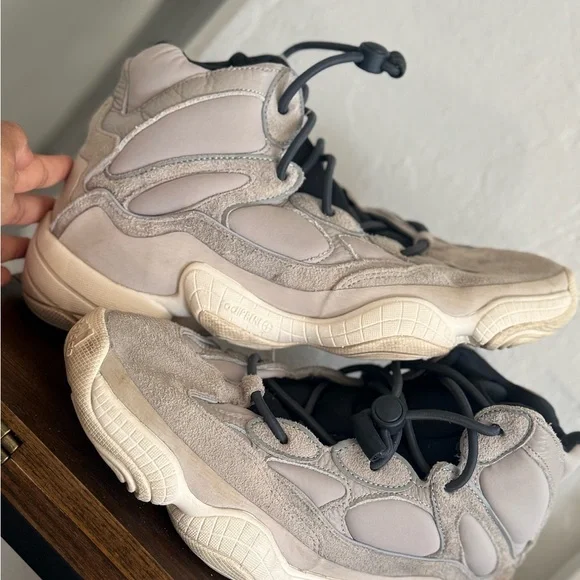 Adidas Taupe High-Top Sneakers - Picture 1 of 3